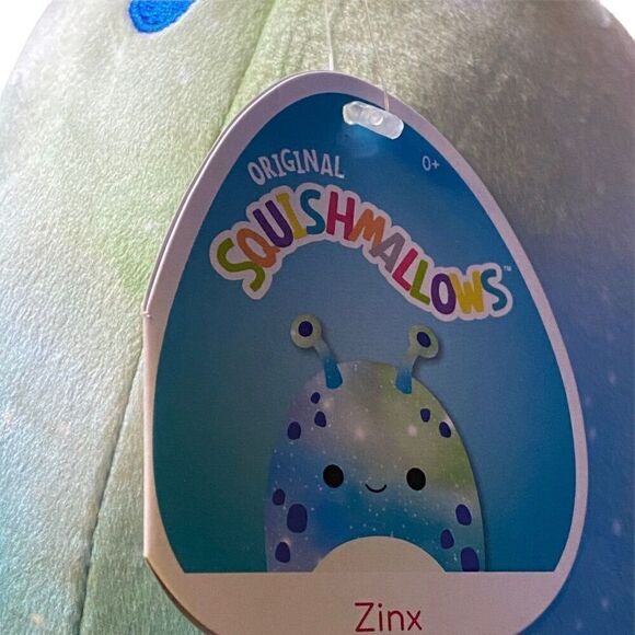 2021 Squishmallow 8” Zinc The Alien Plush KellyToy New with Tags (a) - Picture 4 of 5